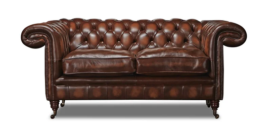 Louisville Leather 2 Seater Chesterfield Sofa