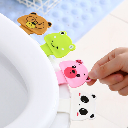 8-piece cartoon convenient toilet handle lid opener is not dirty