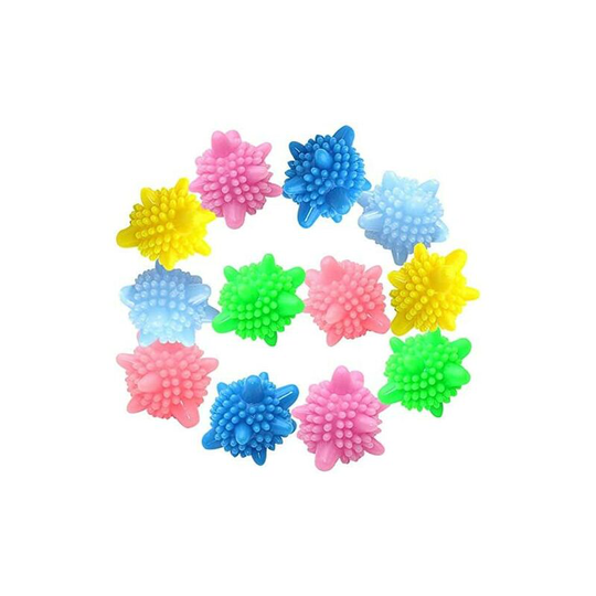 Perlerare - 12 Pcs 6cm Washing Ball Washing Machine Ball Laundry Ball Plastic Dryer Balls Reusable Dryer Ball Laundry Ball Random Colors
