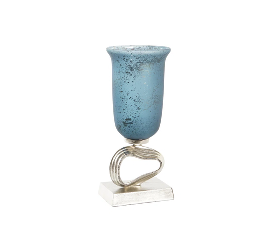 Boxrah Blue/Gold Glass Table Vase