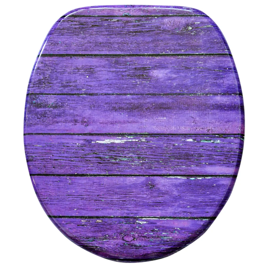 Purple Wall Elongated Toilet Seat