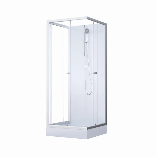 Musgrave Square Shower Cabin with Rain Shower and Temperature Control