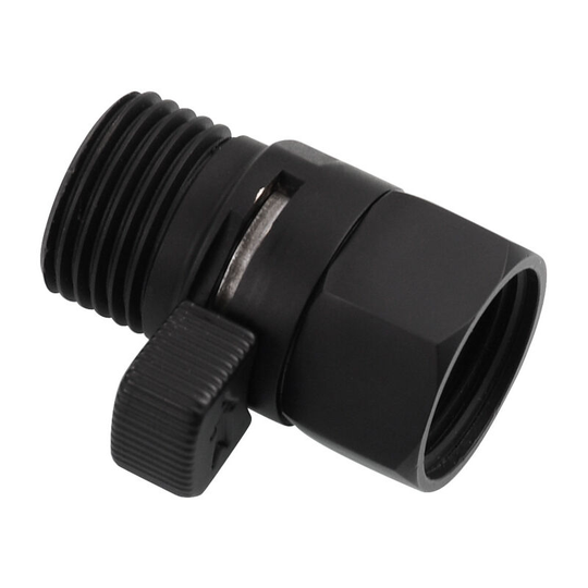 Inner and outer wire copper 4-point straight valve switch valve water shut-off valve, black