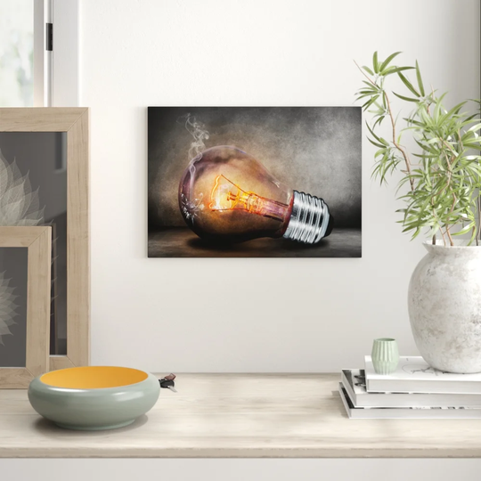 'Light Bulb Abstract Electricity' Graphic Art