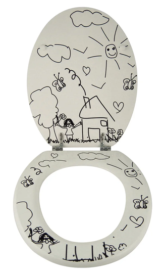 Children's Garden Elongated Toilet Seat