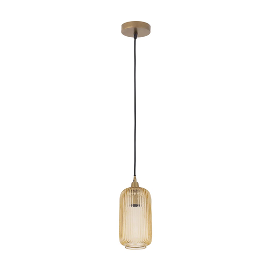 Hilaire Gold 1-Bulb Plug-in Outdoor Hanging Lantern