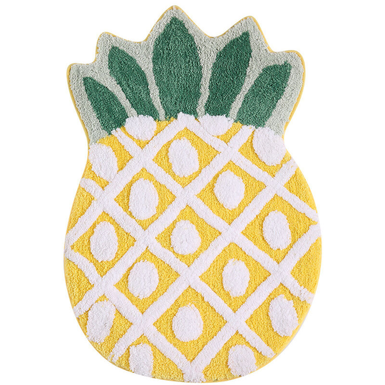 Perleraregb - Premium Absorbent Bathroom Mat Doormat, Entry Level Dust Mat - Interior Door and Exterior Doormat (50 x 80 cm), Pineapple