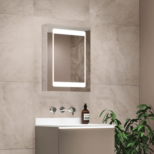 Atlanta 45cm x 60cm Surface Mount Mirror Cabinet With Led Lighting