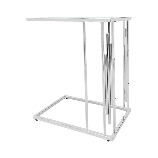 C Shape Sofa Table for Living Room Furniture, 61cm Metal Bed Side Table, End Table