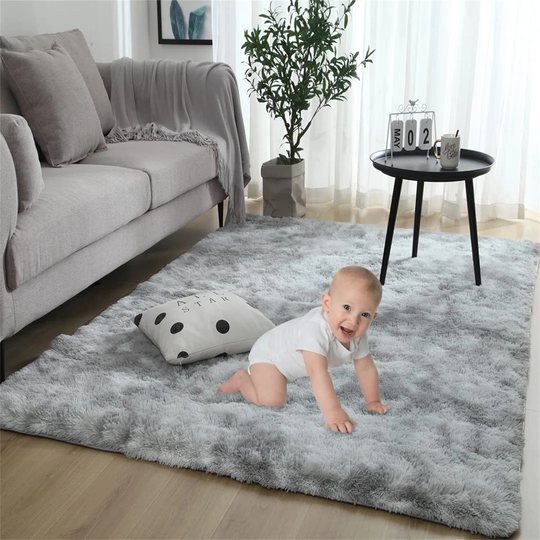 Desaree No Pattern And Not Solid Colour Rectangle: 152.4Cm X 213.36Cm Grey Area Rug