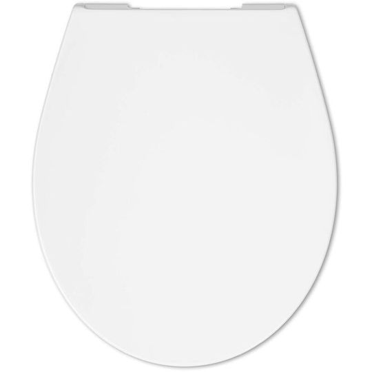 Oval duroplast soft closing toilet seat with lift off - White - Accents