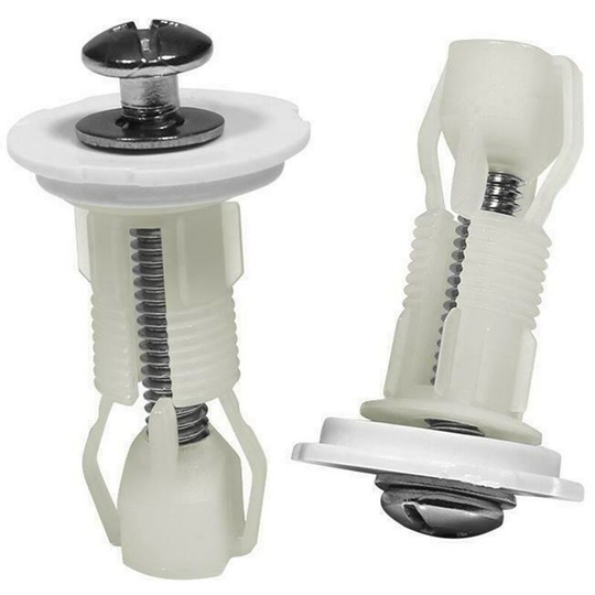 2 Pairs Toilet Cover Expansion Screw Bathroom Toilet Seat Bolts Hinges Screws Replacement Parts Universal Bathroom Nut Repair Tools