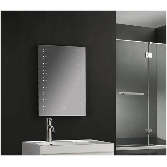 KBM-002 led Bathroom Mirror With Wireless Bluetooth Speakers, Demister & Shaver Socket; 700x500mm - Keenware