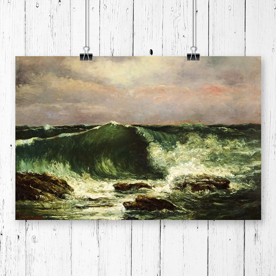 'Waves' by Gustave Courbet Painting Print
