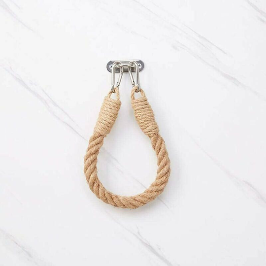 Industrial rope of vintage toilet paper support, tissue paper support