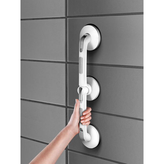 Safety handle for Secura Trio bathtub 70 cm - 180° rotatable, Plastic, 70 x 12.5 cm, White