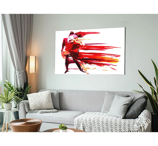 Red Hot Lovers Dancing - Unframed Graphic Art on Metal