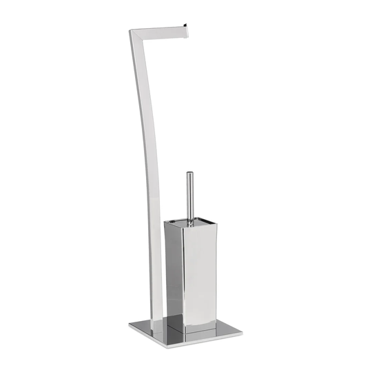 Krebs Free Standing Toilet Roll and Brush Holder
