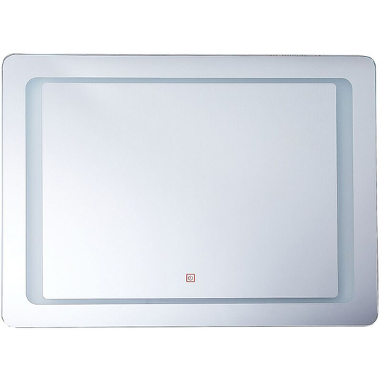 Beliani - Rectangular Bath Mirror with led Lights Anti Fog System 60 x 80 cm Silver Wassy - Silver