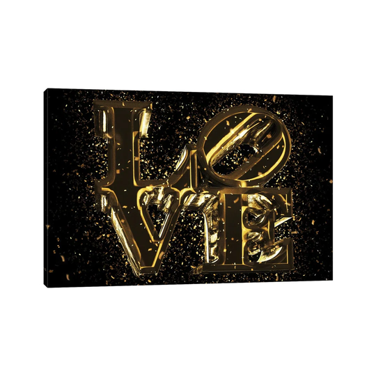 Golden - Love by Philippe Hugonnard - Wrapped Canvas Painting