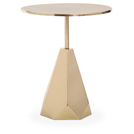 Between Amira Shiny Gold Side Table