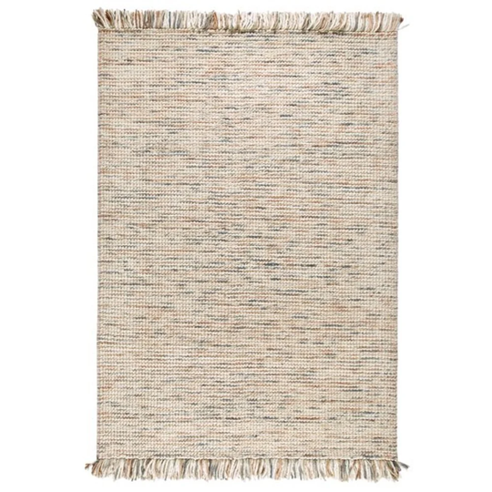 Braelyn Handwoven Wool Beige Rug