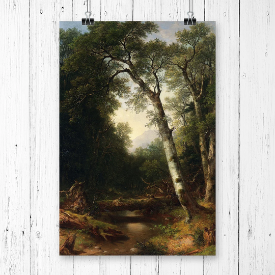 'A Creek in the Woods' by Asher Brown Durand Graphic Art