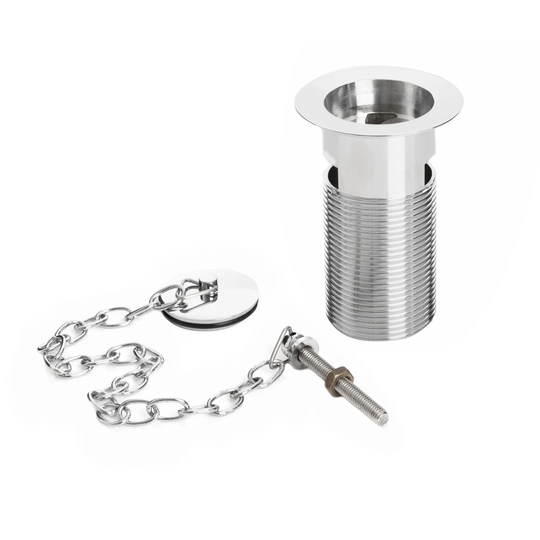 9cm Chain and Stopper Waste Bathroom Sink Drain With Overflow