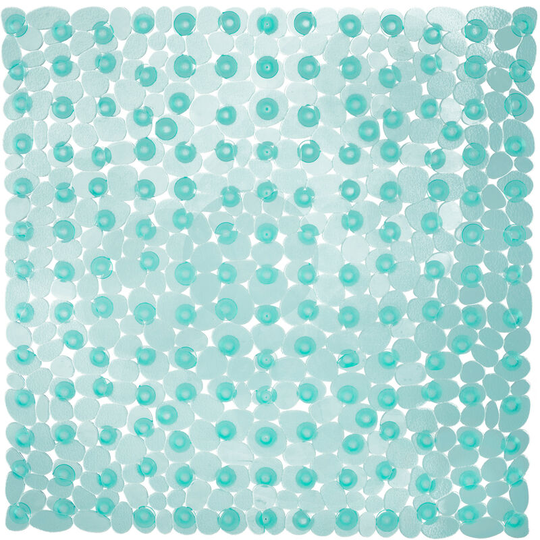 Relaxdays - Non-Slip Bathtub Mat, Stone-Like Aspect, Suction Cups, Washable, Square, 53 x 53 cm, Various Colours