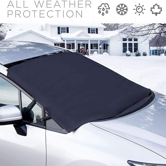 Car Windshield Cover for Ice and Snow - Upgraded 600D Oxford Cloth Windshield Cover for All Weather - Water, Heat and Sag Resistant Car Windshield