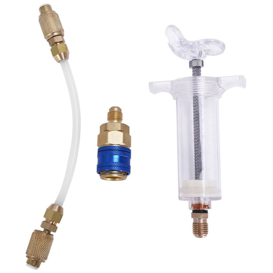 Oil/Dye Injector 30ML with 1/4 sae R134a Manual Oil Booster a/c Tuner Injector