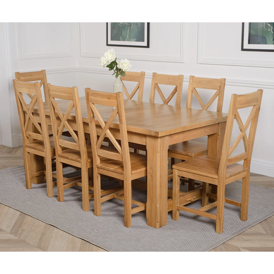 Coulson 9 - Piece Butterfly Leaf Solid Oak Dining Set
