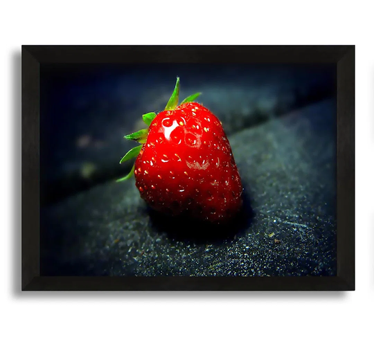 Strawberry Seeds - Picture Frame Photograph on Canvas