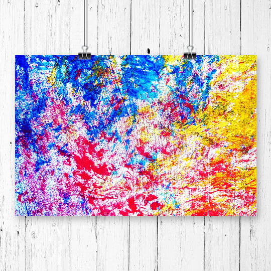 'Colourful Paint Splash Abstract' Graphic Art