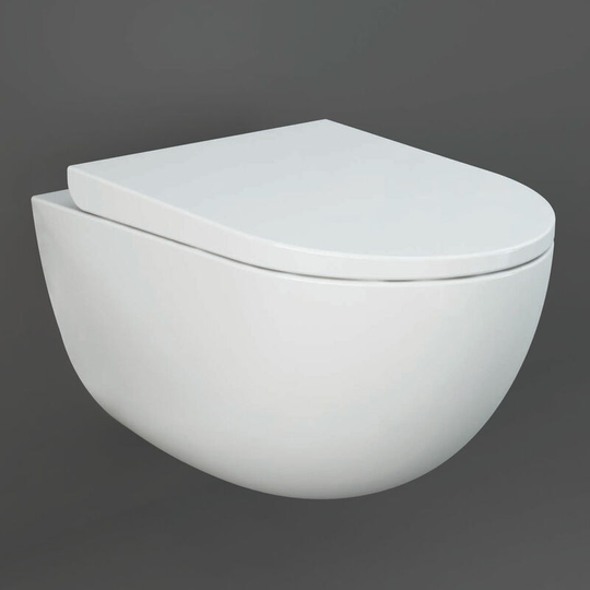 Rak Ceramics - rak Des Rimless Wall Hung Toilet with Hidden Fixing 520mm Projection - Soft Close Seat