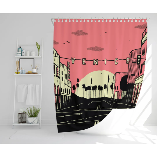 Flensburg Polyester Shower Curtain Set