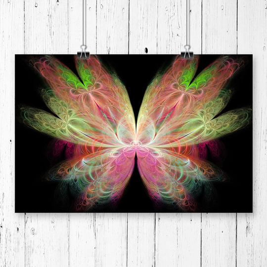 'Pink Abstract Fractal' Graphic Art