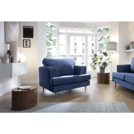 Harper Armchair - color Oxford Blue - Oxford Blue