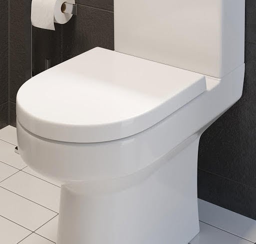 Ceramica Tivoli Soft Close D-Shape Toilet Seat - Top Fix White