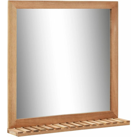 Bathroom Mirror 60x12x62 cm Solid Walnut Wood - Brown
