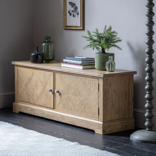 Heil 130 Cm Wide Mahogany Solid Wood Sideboard