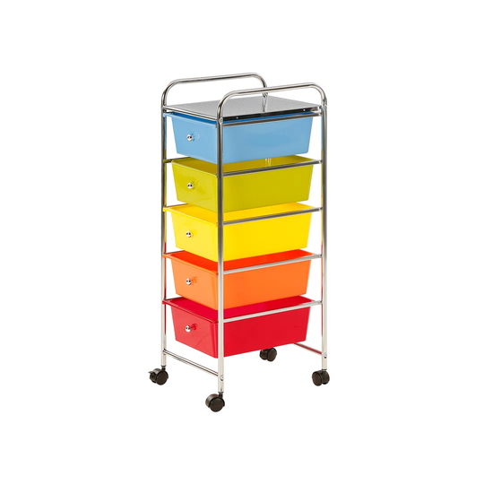 5 Drawer Trolley Storage Drawer