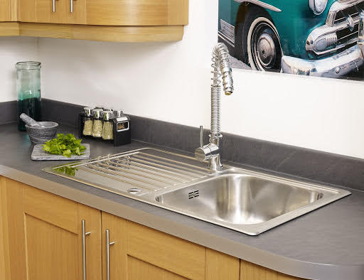 Reginox Centurio Integrated Stainless Steel Kitchen Sink - Single Bowl