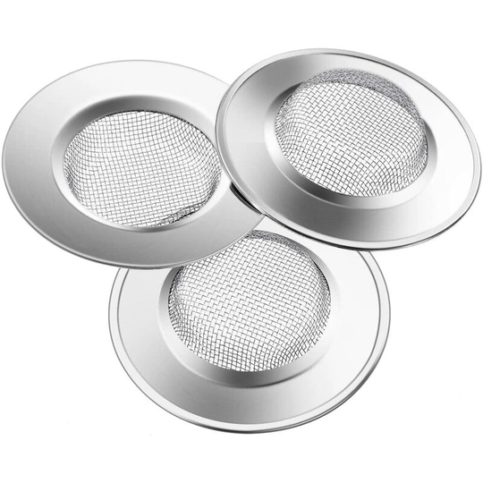 Perlerare - 3PCS Sink Strainer 7.7cm Stainless Steel Drain Strainer, Prevent Clogged Debris for Kitchen Sink, Bathtub, Tubs