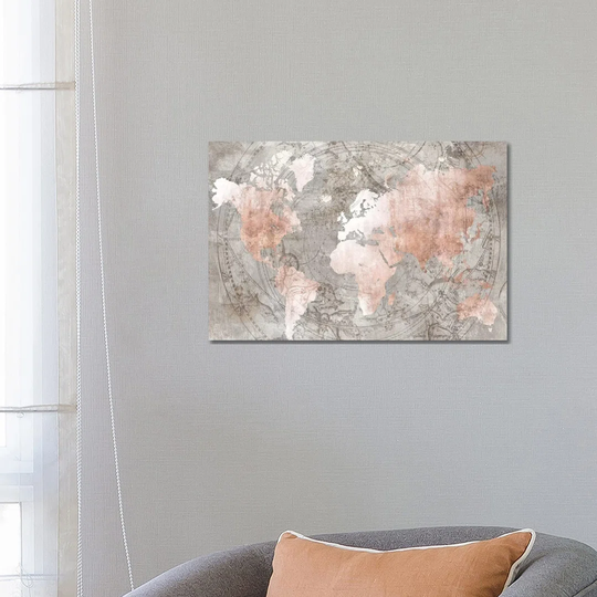 Celestial World Map by Isabelle Z - Graphic Art Print on Canvas