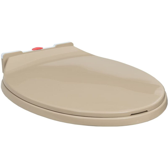 Soft-Close Toilet Seat Quick Release Beige Oval Vidaxl Beige