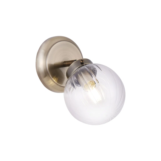 Bairiki 1 - Light Dimmable Brass Armed Sconce