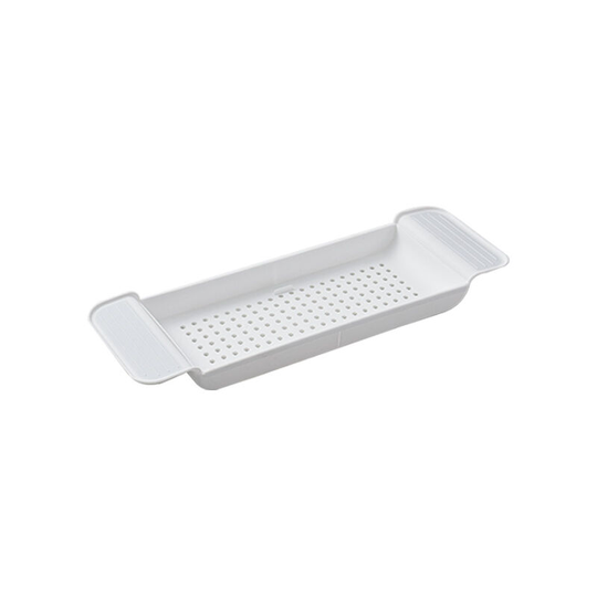 Perlerare - Bath Tub Shelf Caddy,Bathtub Deck Caddy Rack Expandable Shower Holder Rack Storage Tray Over Bath for Bathtub Accessories Drainer Dish