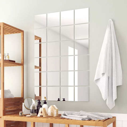 24 pcs Mirror Titles Square Glass VD10565 - Hommoo