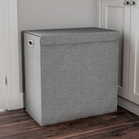 Double Laundry Bin with Lid